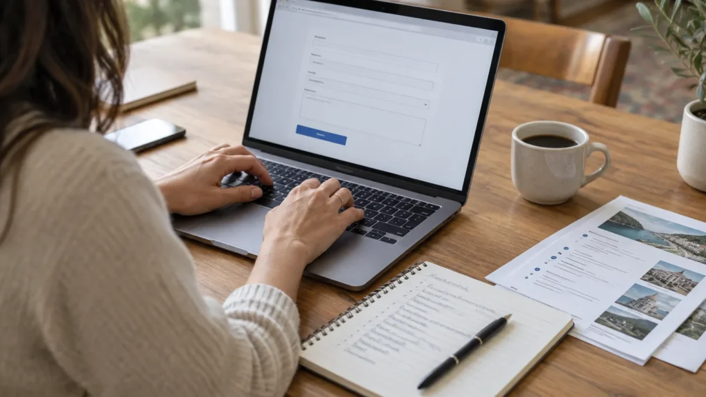 Filling out the DS-160 form for a US tourist visa