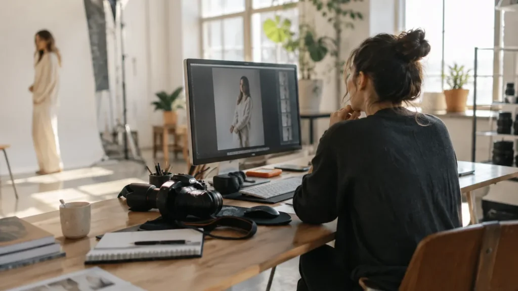 Fotograf w studiu - wiza O-1B dla zawodów twórczych